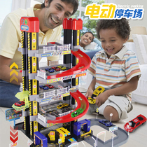 Three-dimensional smart city car building parking toy electric lifting track children Christmas gift boy