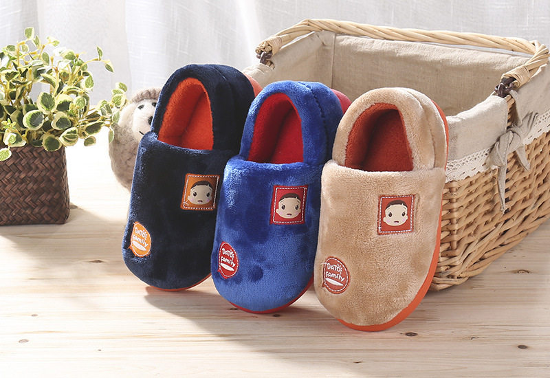 Pantoufles enfants en suède pour hiver - semelle tendon - Ref 1024276 Image 20