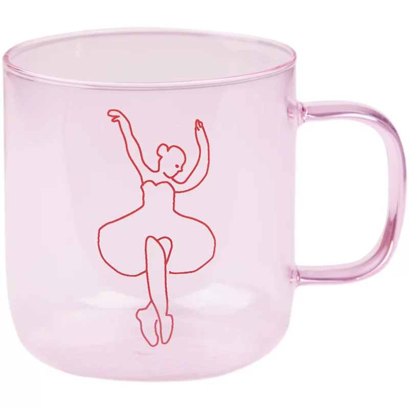 Потайная кисть с короткой ручкой Yizi с граффити, высокого borosilicate стеклянный цветной чашка товара для молока