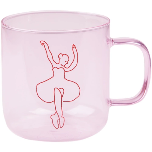 Yizi с короткой ручкой Vuua, граффити, высокой борилилизацией с высокой температурой печати с высокой температурой с высокой температурой для печати стеклянная чашка молочная чашка молочная чашка