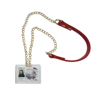 Красная кожаная цепь кожа