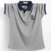 Mùa hè 2019 chất béo thủy thủ kinh doanh áo thun cotton ngắn tay áo thun cộng với phân bón XL Paul áo sơ mi nam chất béo - Polo áo phông nam có cổ Polo