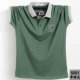 Mùa hè 2019 chất béo thủy thủ kinh doanh áo thun cotton ngắn tay áo thun cộng với phân bón XL Paul áo sơ mi nam chất béo - Polo áo phông nam có cổ