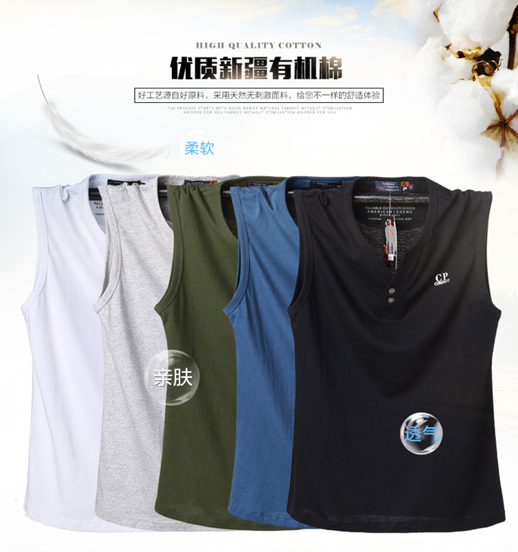 Người đàn ông hợp thời trang mới chất béo 佬 chất béo cotton mùa hè ăn mặc cộng với phân bón XL không tay T-Shirt lỏng vest thêm kích thước lót