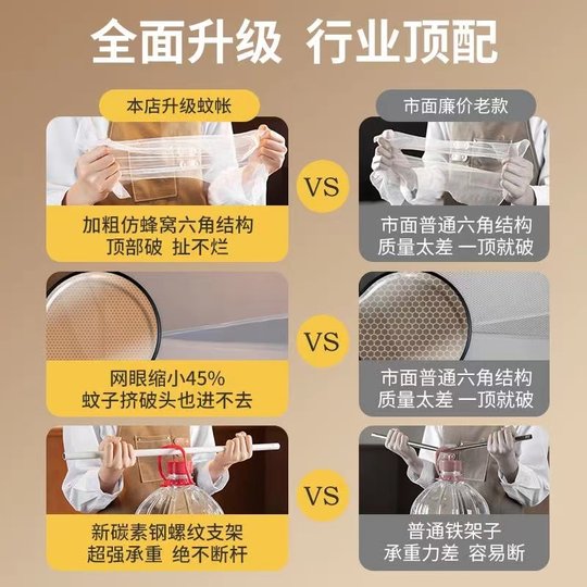 New Style Bed Canopy Mosquito Net, Full Blackout, Princess Style, Fully Enclosed Bedroom Bed Curtain for Students, Single/Double, Home Use, All-In-One