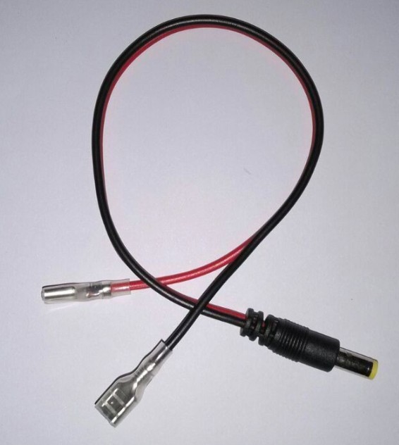 Rush crown 6V battery 12V battery terminal turn DC male cable audio camera lighting plug line