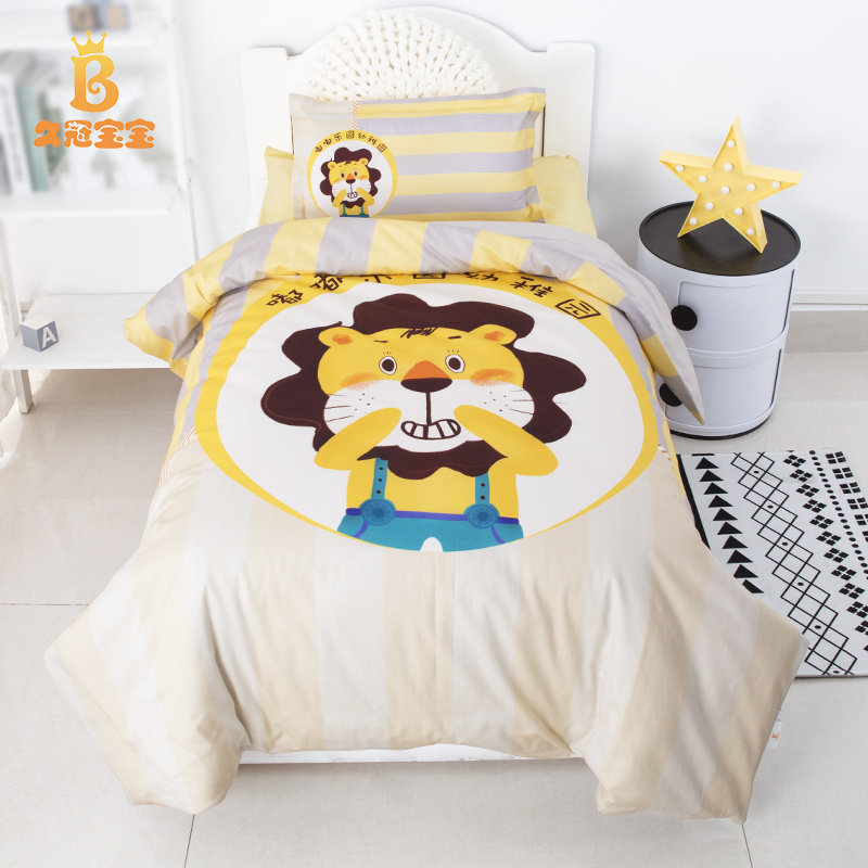 Jiuguan Baby Kindergarten Six-piece Pure Cotton Twill Quilt Three-piece Set