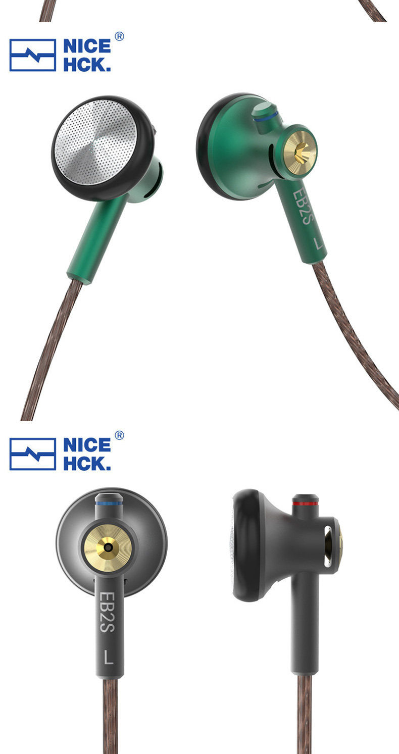 Проводные HiFi наушники nicehck eb2s伊酱平头塞hifi发烧麦克风有线耳塞cnc金属原道耳机