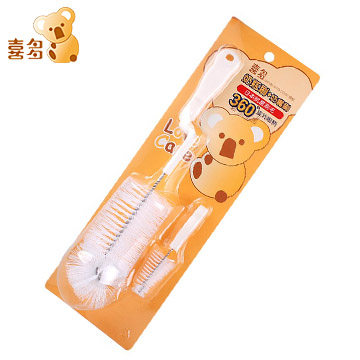 喜多尼龙抗菌奶瓶刷奶嘴刷 360度旋转婴儿宝宝洗奶瓶专用 H13001