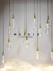 Large Chandelier for Duplex Buildings, Villa Apartments, Modern Minimalist Crystal Light Luxury Nordic Loft Staircase Water Drop Long Chandelier