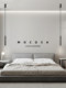 Nordic All-Copper Bedroom Bedside Pendant Light, Modern Minimalist Living Room Background Wall, Trendy Light Luxury Minimalist Long-Line Small Pendant Light