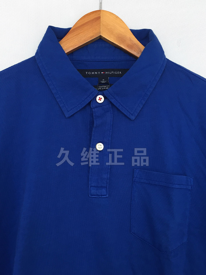 Jiuwei xác thực toàn cầu mua Tommy Hilfiger nam mùa hè ngắn tay thoải mái đồng bằng bông áo sơ mi POLO áo sơ mi