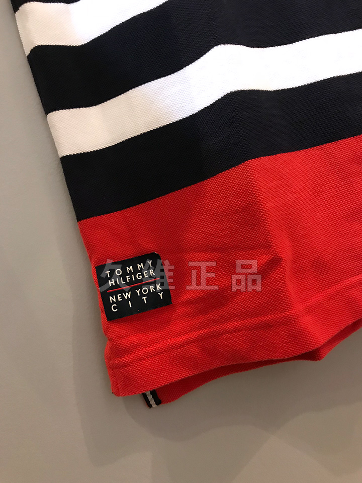 Jiuwei toàn cầu mua Tommy Hilfiger hè mới thời trang đẹp trai và thoải mái lưới cotton Áo thun nam áo polo nam hàng hiệu
