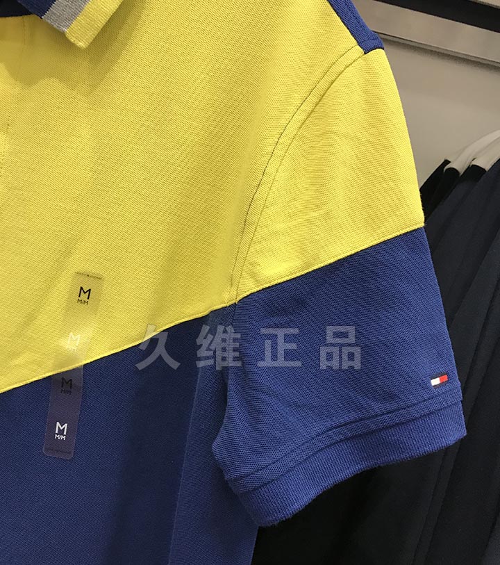 Jiuwei xác thực toàn cầu mua Tommy Hilfiger mùa hè của nam giới thoáng khí mồ hôi thấm nhanh chóng làm khô kem chống nắng ngắn tay áo polo