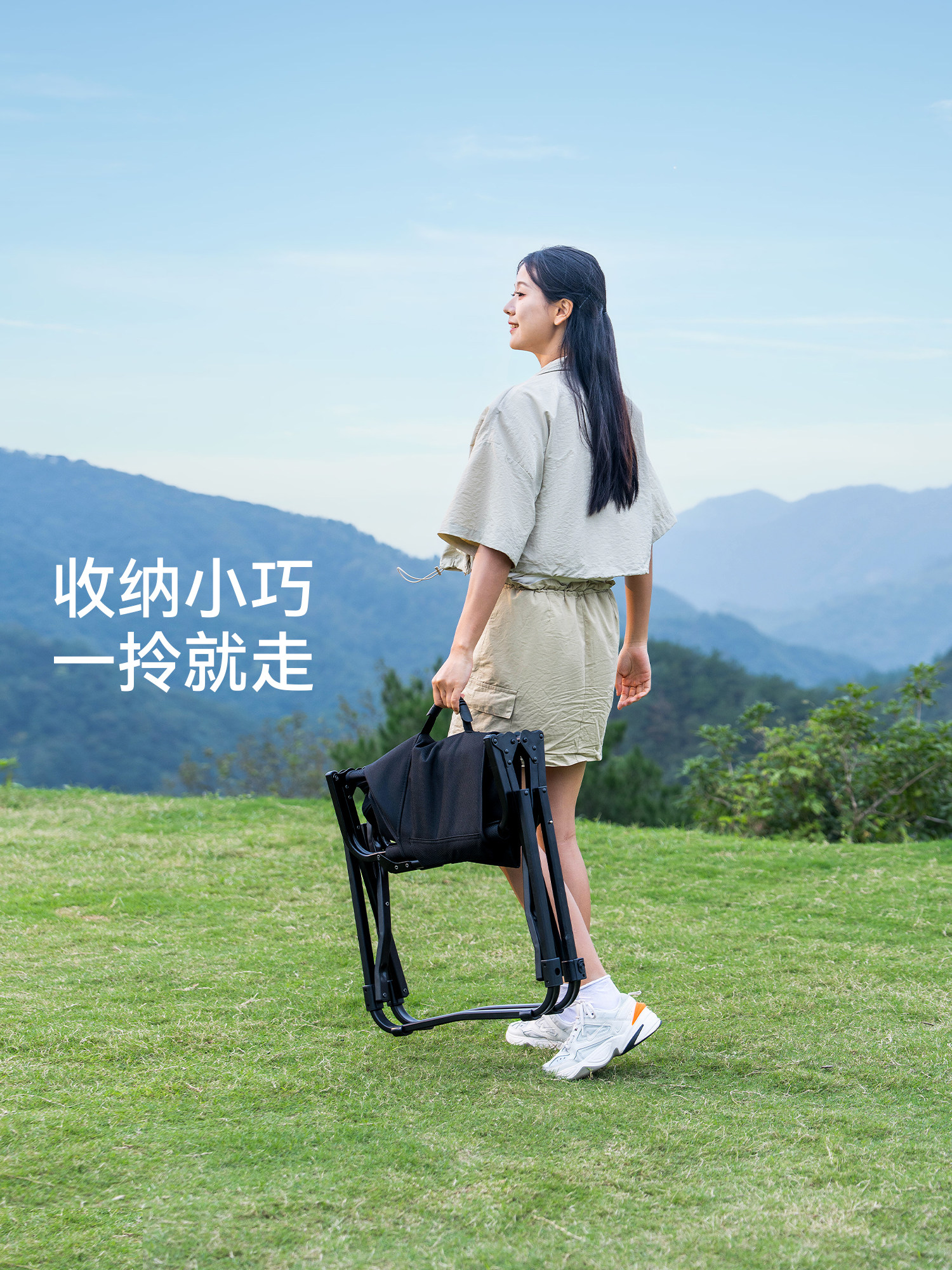 Primitive Outdoor Camping Folding Chair Portable Aluminum Alloy Director Chair Beach Chair Camping Sketching Chair with Backrest