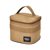 Primitive outdoor portable seasoning bottle set camping seasoning box combination storage bag barbecue oil bottle sub-bottle