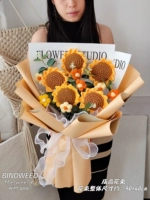 Большой/крючок игла 5 рельс подсолнечник/сдвоенный желтый +прозрачный большой подарочный пакет светодиод