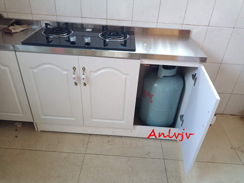 Simple cabinet stove cabinet integrated rental kitchen storage cabinet opening surface can be embedded in stove cupboard household cabinet