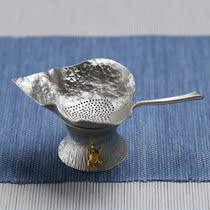 Creative handmade tin alloy tea split tea filter cover tea slag tea art kung fu tea ceremony tableware accessories