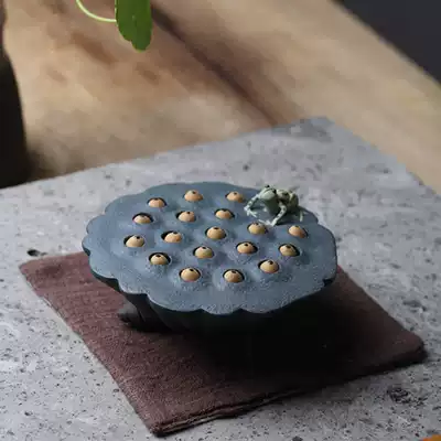 Boutique purple sand handmade tea ceremony tea pet shower head tea play pot cover ornaments small sculpture tea set tableware