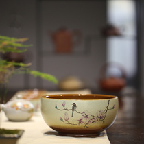 Retro ceramic handmade hand-painted tea washing tea tea set tea bucket water water washing potted plant accessories ashtray