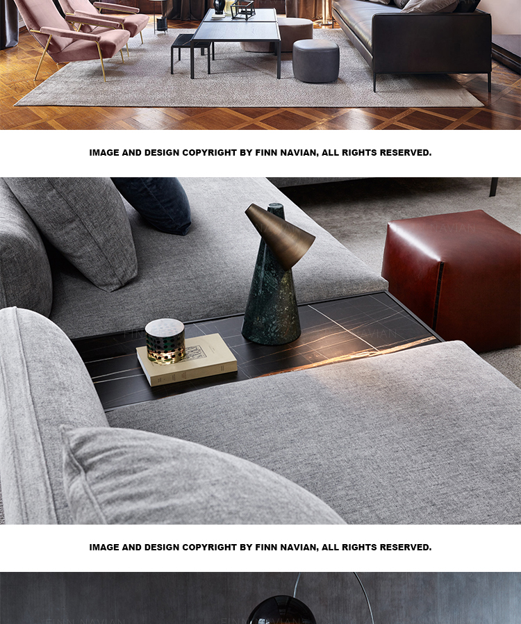 FinnNavian / Italy sofa nhỏ gọn tất cả-da / Paul ba bit sofa / Vincent phong cách hiện đại - Ghế sô pha sofa văn phòng