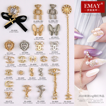 Net red pop Cats Eye Stone nail butterfly jewelry new three-dimensional bear full diamond logo popular zircon Diamond