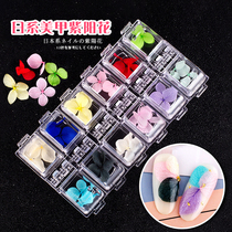 ins Wind Japanese manicure big dried flower jewelry real flower Japanese Harajuku 12-color purple flower embossed immortal petals