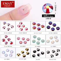 Nail diamond Super Flash Swarovski round flat-bottomed color drill full of diamond colorful pile drill drill fingertip diamond New