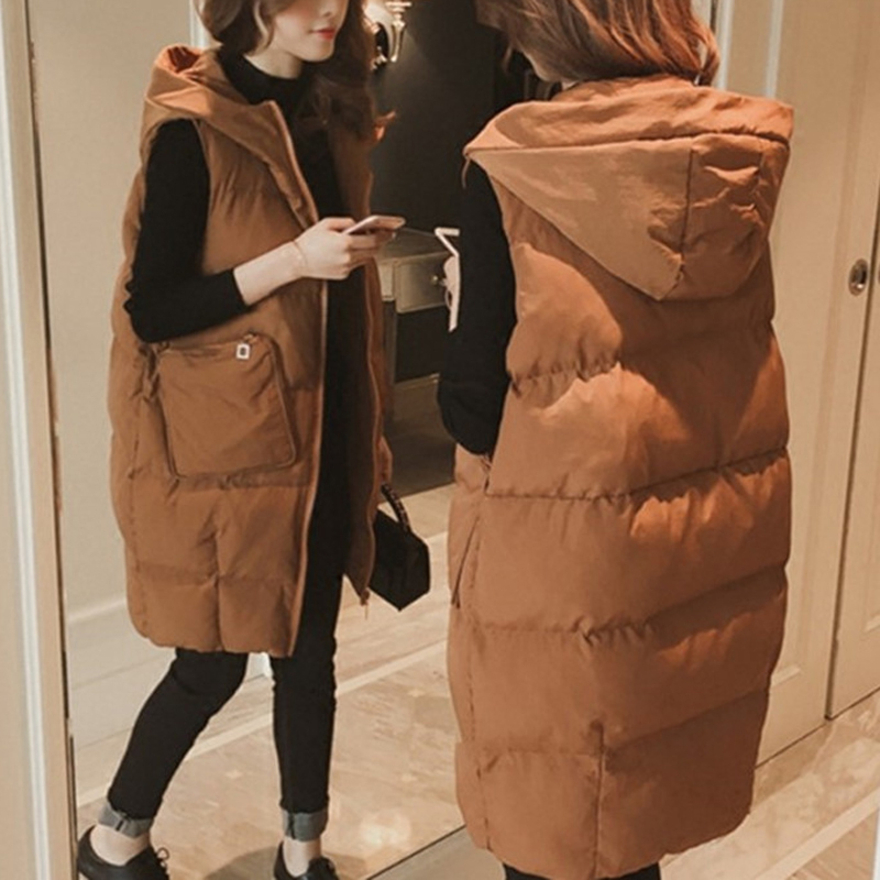 Women's Mid-Length down Vest 2025 Winter New Korean Style Plus Size Clearance Vest 100kg