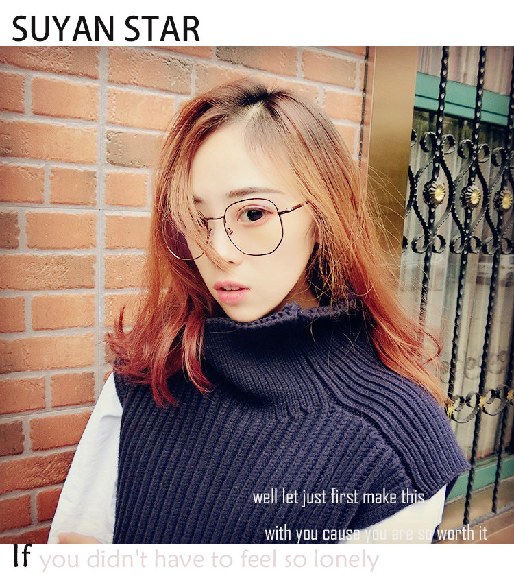 Thời trang Hàn Quốc Zhou Yang Khánh với gọng kính phẳng vuông bằng kim loại retro bức xạ màu xanh có thể được trang bị cận thị - Kính khung kính mắt điện biên phủ