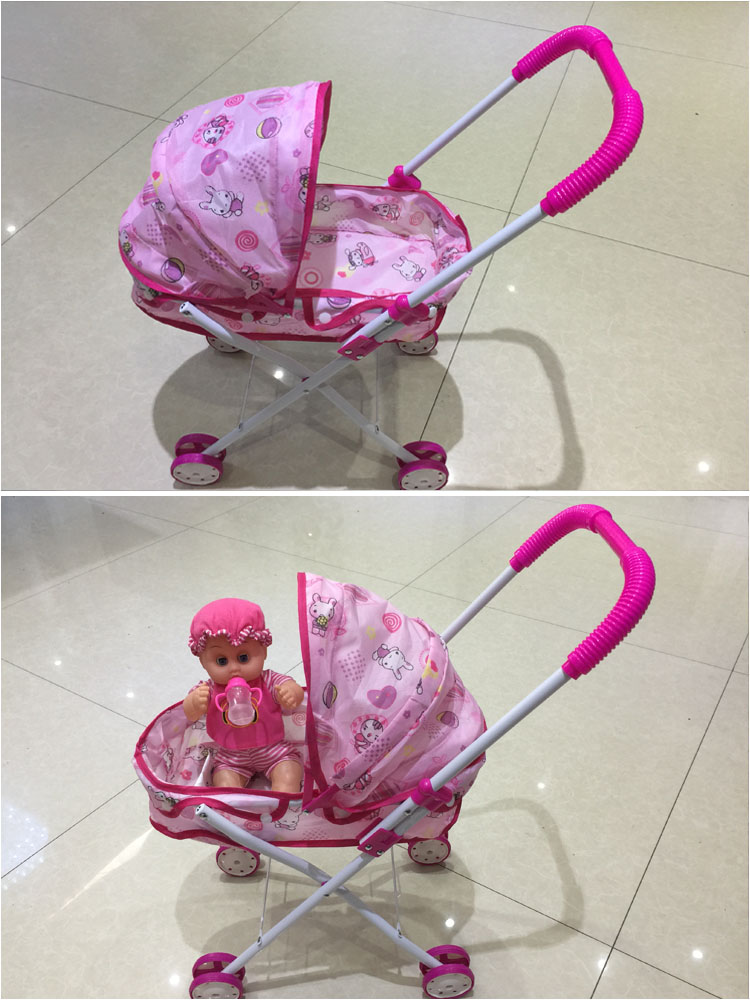 Trẻ em của đồ chơi xe đẩy em búp bê cô gái cô gái chơi nhà đồ chơi xe đẩy đồ chơi xe đẩy em bé