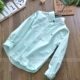 Big boy boy oxford cotton nguyên chất áo trắng trẻ em đơn giản mùa xuân và mùa thu áo sơ mi dài tay