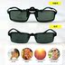 Kính cận thị clip clip phân cực tấm kim loại khung kép sử dụng Sunshade câu cá đặc biệt gọng kính tròn Kính khung