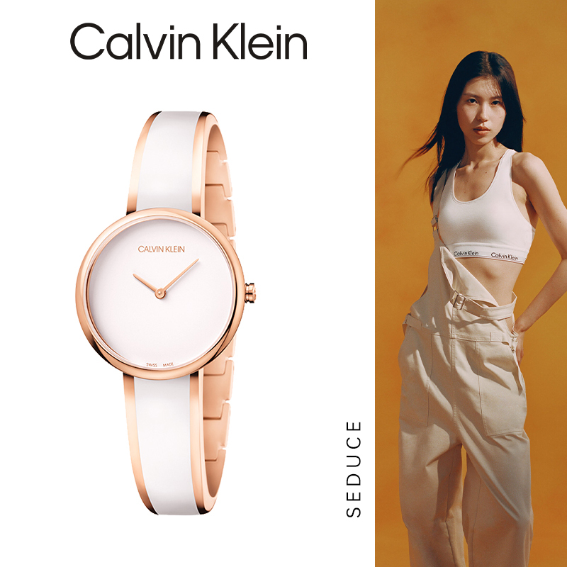 Calvinklein Ck Watch for Women, Niche Design, Waterproof, Simple, Fashionable, Elegant Rose Gold Quartz Watch