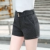Quần short len ​​nữ mùa thu đông 2018 mẫu mới eo cao hoang dã thu đông và chân rộng bên ngoài mặc quần boot mùa đông thời trang công sở nữ cao cấp Quần short