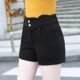 Quần short len ​​nữ mùa thu đông 2018 mẫu mới eo cao hoang dã thu đông và chân rộng bên ngoài mặc quần boot mùa đông