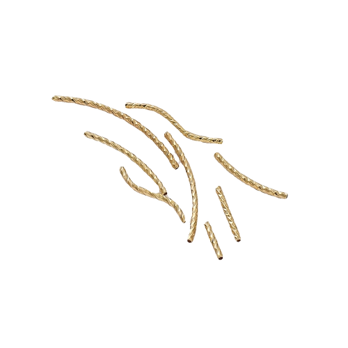 Изогнутая трубка, браслет ручной работы, ожерелье, сумка, упаковка, декор, 14 карат