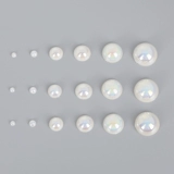 Бежевое украшение-шарик из жемчуга ручной работы, заколка для волос для маникюра с бантиком, аксессуар для волос, 14mm