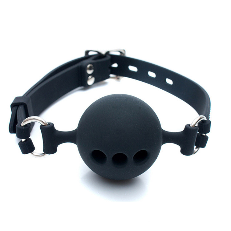 With lock eyes with hole Silicone Mouth Sekou Ball Sm male and female use small number of couples to teach Spice Sex Supplies Work