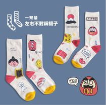 AB asymmetric autumn and winter couples ins hip-hop stockings tide autumn socks Street Tide brand Joker Japanese Academy style