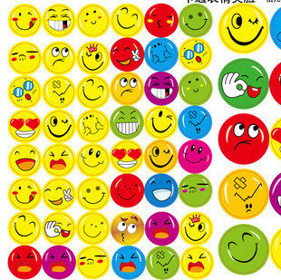 Children's sticker * Kindergarten Reward Sticker * Reward Praise Sticker * Cartoon Smiley Face Cry Face Expression Sticker