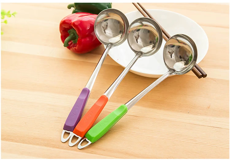 Dụng cụ nhà bếp Đồ dùng nhà bếp bằng thép không gỉ Muỗng Lẩu Muỗng Súp Lẩu Muỗng Dày dày Tay cầm thìa Muỗng súp Thìa đồ gia dụng nhà bếp