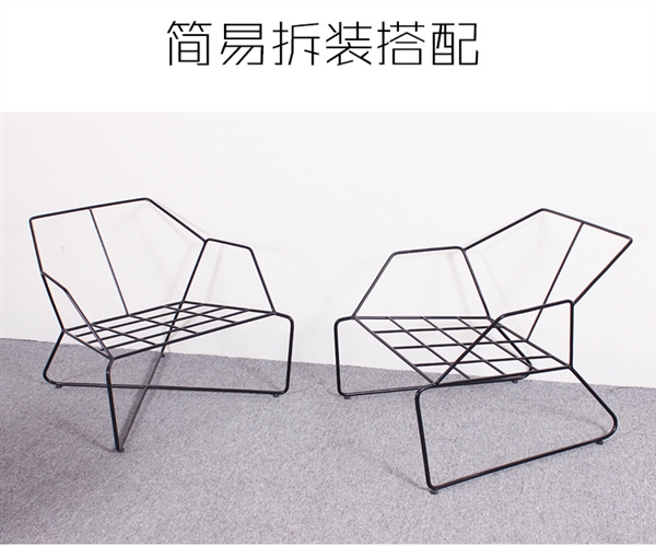 Ghế sofa phòng khách bằng sắt rèn Bắc Âu Đồ nội thất sáng tạo căn hộ nhỏ nhà phòng ngủ giải trí lười biếng ghế sofa YMS - Nội thất khách sạn tủ quần áo sắt