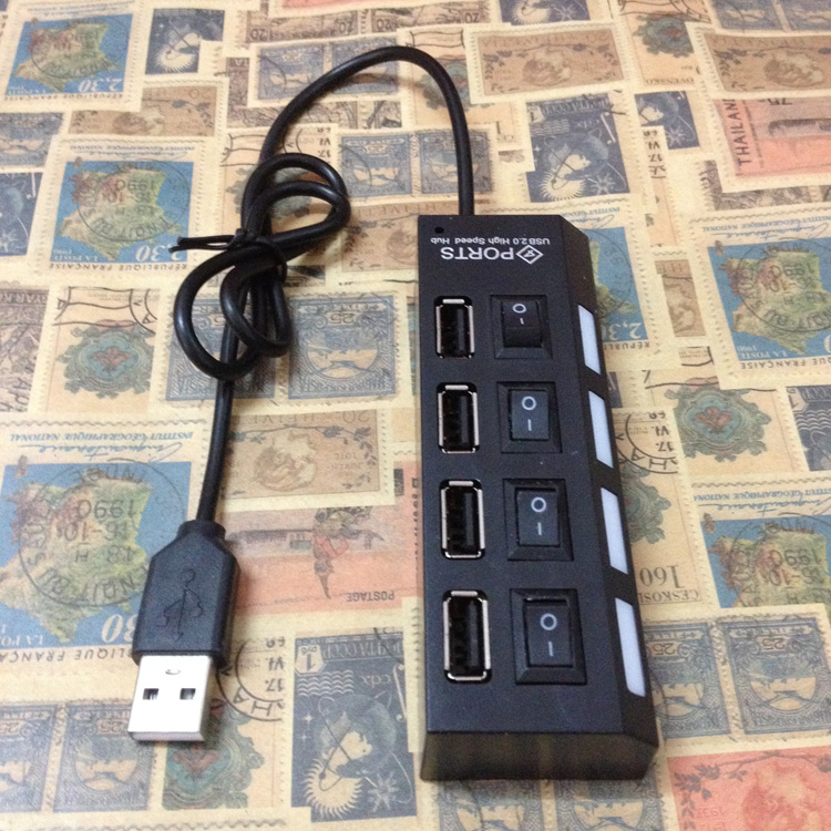 Nhà máy trực tiếp một máy tính USB2.0 bộ chuyển đổi tốc độ cao trong bốn cổng hub chia USB HUB với một công tắc - USB Aaccessories cáp kết nối ổ cứng hdd