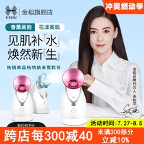 Golden rice facial steamer nano spray hydration device steamed face hot spray steamer beauty device humidifier facial steamer device for home use