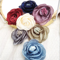 4 Yuan Two Bright Side Cloth Art Handmade Solid Flowers Clothing Ornament Group Fan Stickup Hat Clothes Diy Material