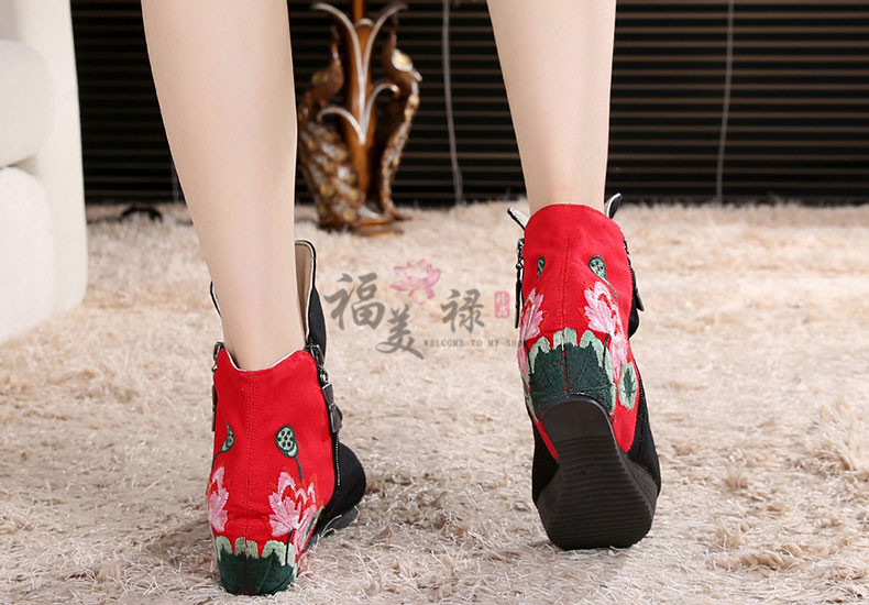 Giải phóng mặt bằng mùa thu giày Bắc Kinh cũ boot nữ cao cổ