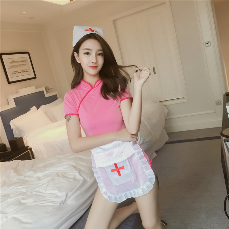 Sexy interesting underwear small nurse cute uniform bag hips tempting passionate night fire fun supplies passion suit