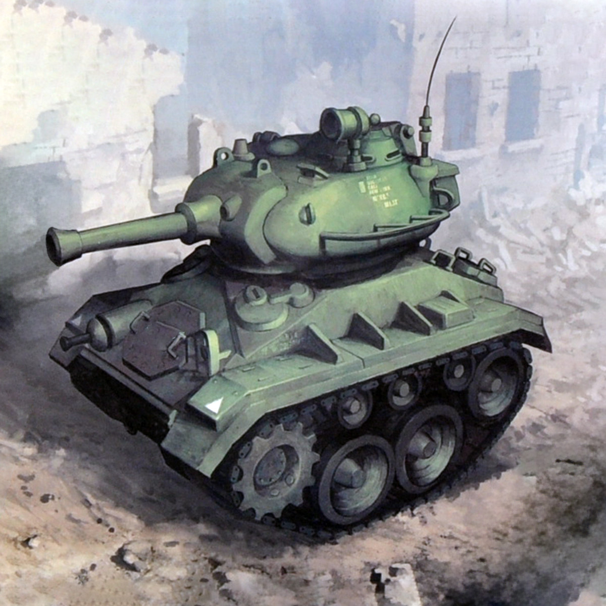 MENG拼装静态模型WWT018美国M24霞飞轻型坦克Q版卡通免胶预分色_坦克_淘宝游戏网